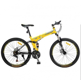 Llpeng Folding Bike 26" 21-speed Mountain Folding Bike, Unisex Bicycles, Flying Wheel Variable-speed Off-road Mountain Bike Sport Bike, Double Shock-absorbing Student MTB Racing Bike, Quick Disassembly Folding Easy To Us