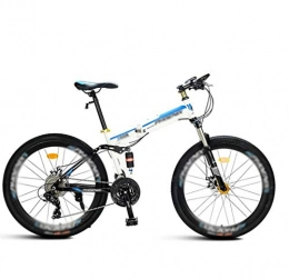 PFSYR Bike 26" 21-speed Mountain Folding Bike, Unisex Bicycles, Flying Wheel Variable-speed Off-road Mountain Bike Sport Bike, Double Shock-absorbing Student MTB Racing Bike, Quick Disassembly Folding Easy To Us