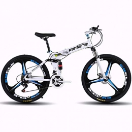 WZB Folding Bike 26" Aluminum Mountain Bike 27 Speed Bicycle, Magnesium Alloy Wheels Bike, in Multiple Colors, 10, 24