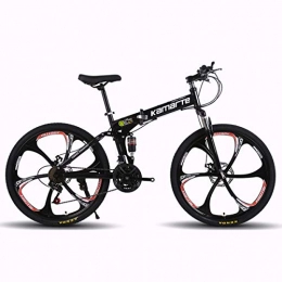 WZB Folding Bike 26" Aluminum Mountain Bike 27 Speed Bicycle, Magnesium Alloy Wheels Bike, in Multiple Colors, 12, 24