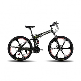XINGXINGNS Folding Bike 26" Folding Bike 27 Speed Folding Mountain Bicycle Carbon steel Frame with Anti-Skid and Wear-Resistant Tire Dual Disc Brake Great for City Riding and Commuting, Freestyle Bike for Boys and Girls