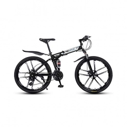 XINGXINGNS Folding Bike 26'' Folding Mountain Bike, Great for Urban Riding and Commuting, Featuring Low Step-Through Carbon steel Frame, 21 Speed Double Shock Absorption Soft Tail with Anti-Skid and Wear-Resistant Tire