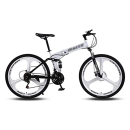 Generic Bike 26 inch Foldable Mountain Bike High Carbon Steel with Front Suspension Disc Brake Outdoor Bikes for Men Woman Adult and Teens / Black / 24 Speed (White 27 Speed)