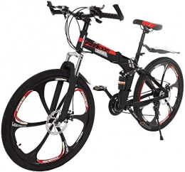 SYCY Folding Bike 26 inch Full Suspension Mountain Bike high Carbon Steel Folding Mountain Bikes for Men and Women 21 Speed Specialized Bicycle