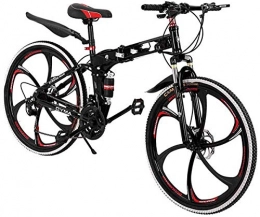 ForgetP Bike 26 inch Mountain Bike Folding Bikes with Disc Brake Shimanos 21 Speed Bicycle Full Suspension MTB Bikes for Men or Women Foldable Frame