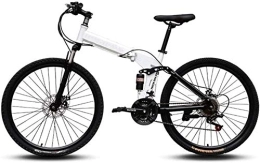  Folding Bike 26 Inch Mountain Bikes Folding High Carbon Steel Frame Variable Speed Double Shock Absorption Three Cutter Wheels Foldable Bicycle Suitable for People with A Height of 160-185Cm-G_21 speed Perf