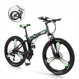 SXXYTCWL Bike 26 Inch Outroad Mountain Bike, Light Weight Folding Bike, Portable City Folding Compact Bike Bicycle, Adult Female Folding Bicycle Adults Men And Women (Color : Green) jianyou ( Color : Green )