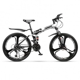 CXSMKP Bike 26Inch Mountain Bike Folding Bikes, Foldable, 21 Variable Speed, 3 Spoke Wheel for Adult Teens, High Carbon Steel, Framedouble Shock Absorption
