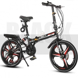 Aquila Folding Bike 6 Speed Variable Speed Urban Bike, Folding High-carbon Steel City Bicycle, Disc Brake Rear Suspension Unisex Bicycle For Adults Student AQUILA1125 (Color : F)