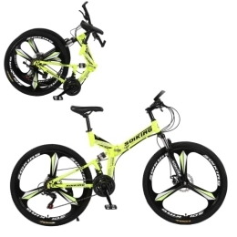 AASSDOO Bike AASSDOO 27.5 in Folding Bicycle for Mens and Womens - with 21 Speed Dual Disc Brakes Full Suspension Non-Slip Adult Sport Bike Dual Disc Brake Bicycle 27.5" Wheels for Adults Men
