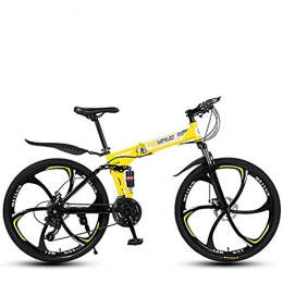 YUD Folding Bike Adult foldable bicycle, outdoor sports riding double shock absorption comfortable bicycle-yellow-24