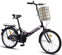 WLGQ Folding Bike Adult Folding Bike 20 Inch Folding Bike Variable Speed Foldable Men's Women's Bikes, Suitable Outdoors Riding Excursion D, 20 in (A 20 in)