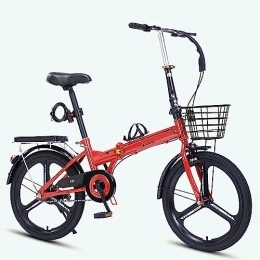 WOLWES Folding Bike Adult Folding Bikes, Compact City Commuter Bike, v-Brake, High-Carbon Steel Frame Folding Bikes, Portable Bicycle for Mens and Womens C, 22in