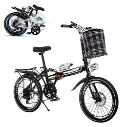 Asdf Folding Bike Adult mountain bike- Folding Adult Bicycle, 26-inch Variable Speed Portable Bicycle Shock Absorption Damping Front and Rear Double Disc Brakes Reinforced Frame Anti-skid Tires
