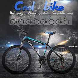 Adult Mountain Bike - Unfoldable Bicycle Mountain Bike 26 Inch 21Speed Bike Double Disc Brake Comfort Bikes Non-Folding Bikes Hardtail Mountain Bikes,City Commuting Tool,Load capacity 160kg (Blue)