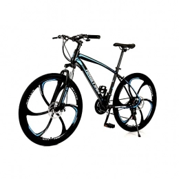 Agoinz Bike Agoinz 30-speed Gearbox, 67-inch Body, Dual Shock Absorbers, Folding Bikes, Dual Disc Brakes, Six-wheel Mountain Bikes For Recreational Bikes, Suitable For Travel And Easy To Carry, Blue