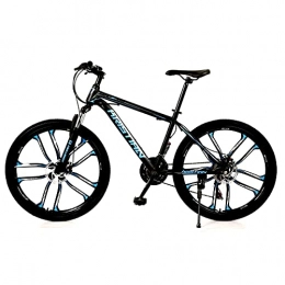 Agoinz Bike Agoinz 30-speed Gearbox, 67-inch Body, Dual Shock Absorbers, Folding Bikes, Dual Disc Brakes, Ten-wheel Mountain Bikes For Recreational Bikes, Suitable For Travel And Easy To Carry, Blue