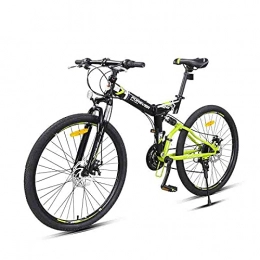 Agoinz Folding Bike Agoinz A Bicycle With A 24-speed Gearbox, Powerful Shock Absorption And 25-inch Oversized Tires. Folding Bike, Suitable For City And Country Trips, Dark Green