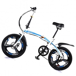 Agoinz Folding Bike Agoinz Cycling Mountain Bikes Six Level Shifting, Thickened High Carbon Steel Material, For 20 Inch, Fast Folding Ergonomic For Adults Men Women