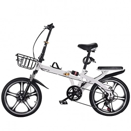 Agoinz Folding Bike Agoinz Folding Bike Mountain Bike Wear-resistant, Breathable And Smooth Soft Cushion, Effortless Riding, Dustproof, Low Friction Tires White Bicycle