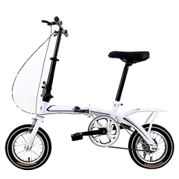 Agoinz Bike Agoinz Mountain Bike Breathable And Smooth Soft Cushion 12 Inches Dustproof Wear-resistant Tires Folding Bike Low Friction, Effortless Riding White Bicycl Happy