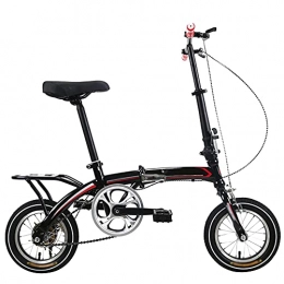Agoinz Folding Bike Agoinz Mountain Bike Folding Bike Black, 12 Inches Dustproof Wear-resistant Tires Bicycl Low Friction, Effortless Riding, Breathable And Smooth Soft Cushion