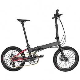Agoinz Folding Bike Agoinz Mountain Bike Folding Bike Black 20 Inches Bicycle Comfortable Seat, Anti-skid And Wear Resistant Tires, High Carbon Steel Frame