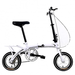 Agoinz Folding Bike Agoinz Mountain Bike Folding Bike Breathable And Smooth Soft Cushion 12 Inches Dustproof Wear-resistant Tires White Bicycl Low Friction, Effortless Riding