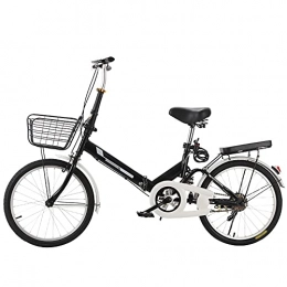 Agoinz Bike Agoinz Mountain Bike Folding Bike, Variable Speed Bicycle, Black Shock Absorbing, With Back Seat And Basket, Running On The Highway, Lightweight And Stylish