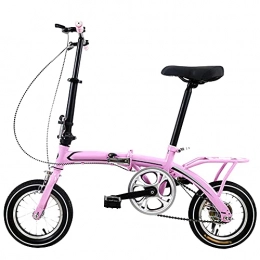Agoinz Bike Agoinz Mountain Bike Pink Bike Happy 12 Inches Dustproof Wear-resistant Tires Bicycl Low Friction, Effortless Riding, Breathable And Smooth Soft Cushion Folding