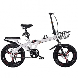 Agoinz Folding Bike Agoinz Mountain Bike ​Wear-resistant Tires Bicycl Low Friction, Dustproof, Effortless Riding, Breathable And Smooth Soft Cushion White Folding Bike