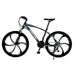 Agoinz Folding Bike Agoinz Six-blade Mountain Bike 30-speed Gearbox, 25-inch Wheel Folding Bike, Strong Shock Absorption, Stable Driving, 173cm Long, Suitable For City Travel And Tourism, Blue