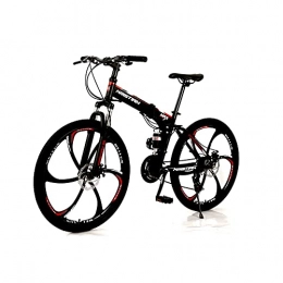 Agoinz Folding Bike Agoinz Six Blade Wheels Adult And Youth Folding Bicycle 67 Inches (about 173 Cm) Folding Bicycle, 30-speed Gearbox, Red
