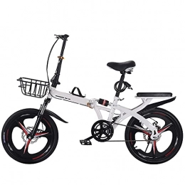Agoinz Bike Agoinz White Folding Bike Mountain Bike ​Effortless Riding, Breathable And Smooth Soft Cushion, Dustproof Wear-resistant Tires Bicycl Low Friction