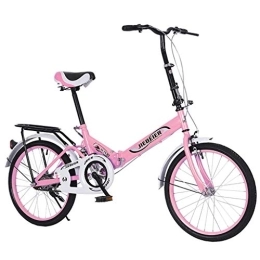 AGrAdi Folding Bike AGrAdi Adult Road Racing Bike Mountain Bikes Folding 20in Adult Students Ultra-Light Portable for Women Adult Student, Lightweight Aluminum Frame Foldable Adult Bicycle for Outdoor Sports (Pink)