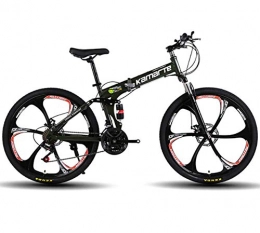 AI-QX Folding Bike AI-QX Bicycle, 26 Inch Mountain Bike, Foldable, Shimano Shifting, Front And Rear Mechanical Disc Brakes, 160Cm-195Cm, 15KG, Mountain Road / Highway, BMX, Green, 24Speed