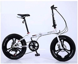 AJH Folding Bike AJH Folding bicycle 20 inch lightweight women's adult bicycle ultra light portable student speed bicycle