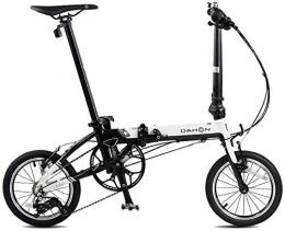 AJH Bike AJH Folding Bikes Bicycle Folding Bicycle Unisex 14 Inch Small Wheel Bicycle Portable 3 Speed Bicycle (Color: G, Size: 120 * 34 * 91cm)