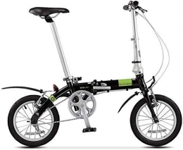 AJH Bike AJH Folding Bikes Bicycle Folding Portable Bike Outdoor Mountain Bike 14inch Wheel (Color: Black-A, Size: 14inch)