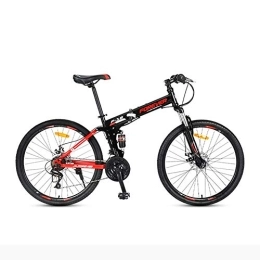 DYB Bike All Terrain Mountain Bike, Mountain Bike, 26" Double Disc Brake High Carbon Steel Frame Mountain Bike 24 Speed Front And Rear Double Shock Absorption Students Fast Folding Bicycle