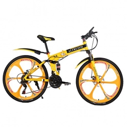 Altruism Folding Bike Altruism 26-inch Mountain Bike For Men And Women With Front And Rear Disc Brake, X9, yellow