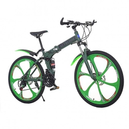 Altruism  ALTRUISM Mountain Bikes 26 Inch Folding Bicycle 21 Speed Mens Bike With Disc Brakes Bikes For Womens (ArmyGreen)