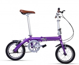 GHGJU  Aluminum Alloy Folding Bicycle Bike High School Bicycle Light Adult Bicycle Pedal Bicycle Gift Car, Purple-14in