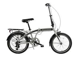 Ammaco Bike Ammaco. Pakka 20" Wheel Folding City Commuter Holiday Caravan Folder Bike 6 Speed Silver / Black