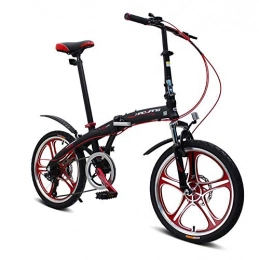 AOHMG Bike AOHMG Folding Bikes for Adults Lightweight, 6-Speed City Aluminum Alloy Foldable Bike, Black_20in