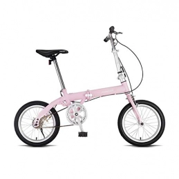 AOHMG Folding Bike AOHMG Folding Bikes for Adults Lightweight, Single-Speed Foldable Bike With Comfort Saddle, Pink_16in