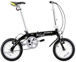 Aoyo Folding Bike Aoyo Unisex Folding Bike, 14 Inch Mini Single-Speed Urban Commuter Bicycle, Foldable Compact Bicycle With Front And Rear Fenders, (Color : Black)