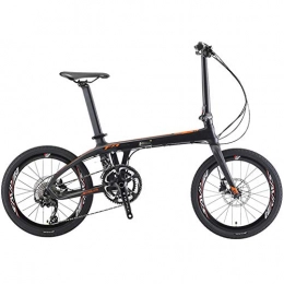 AQAWAS Folding Bike AQAWAS 20-Inch Folding Bike, 22-Speed Lightweight Aluminum Foldable Compact Bicycle, Great for Urban Riding and Commuting, for Adults Anti-Slip Bicycles, Orange