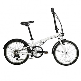 AQAWAS Bike AQAWAS 20-Inch Wheels Adult Folding Bike, Great for Urban Riding and Commuting Anti-Slip Bicycles, 6-Speed, Lightweight Aluminum Folding Bike, White