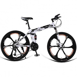 AQAWAS Folding Bike AQAWAS 27-Speed Adult Folding Bike, 24-Inch Foldable Compact Bicycle, with Anti-Skid and Wear-Resistant Tire, Great for Urban Riding and Commuting, Black